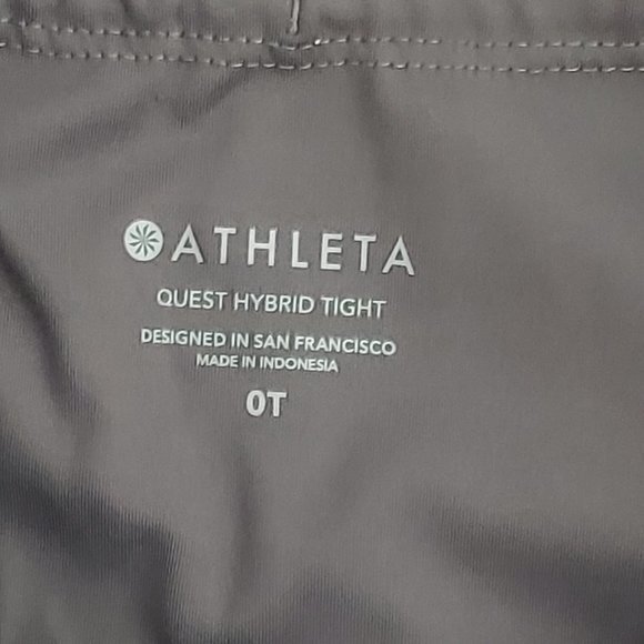 Athleta Womens Size 0T Black Quest Hybrid Tight Leggings Hiking Pants - Picture 4 of 7